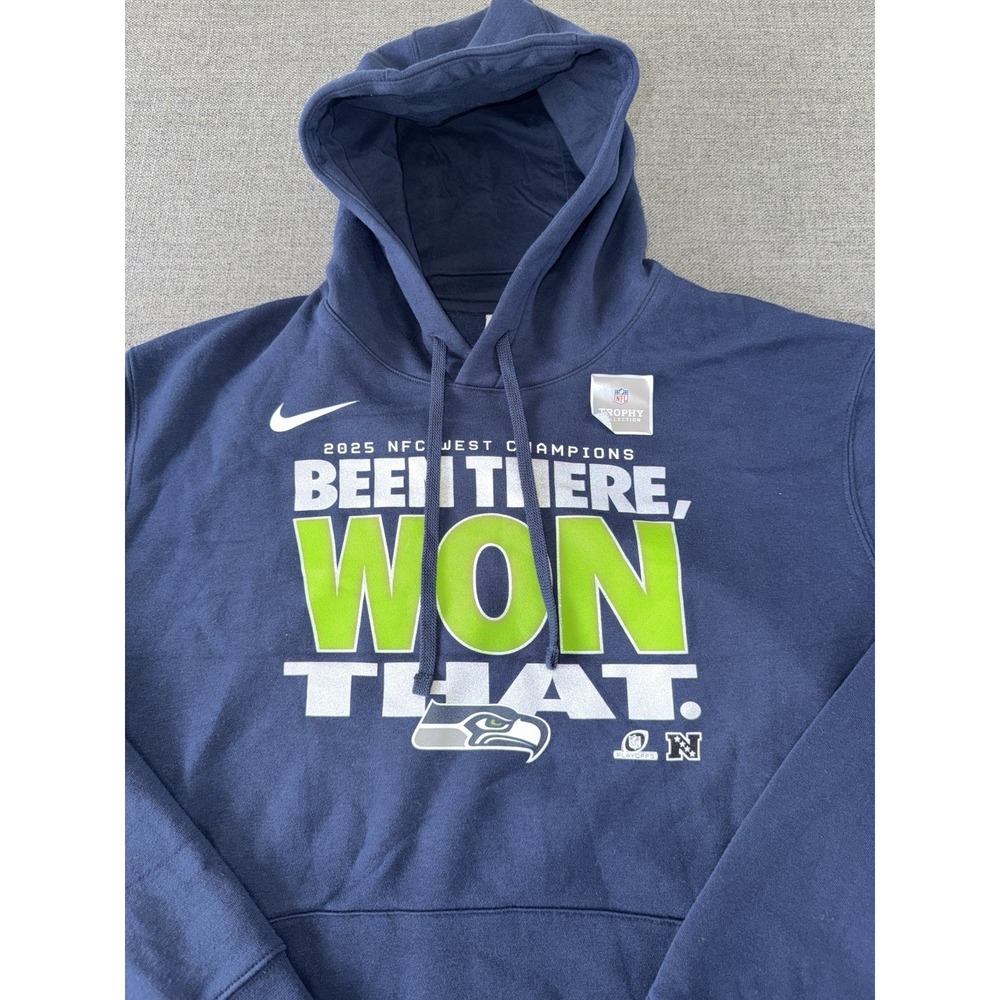 Nike Seattle Seahawks 2025 NFC West Champions‎ Hoodie Navy XL NWT NFL